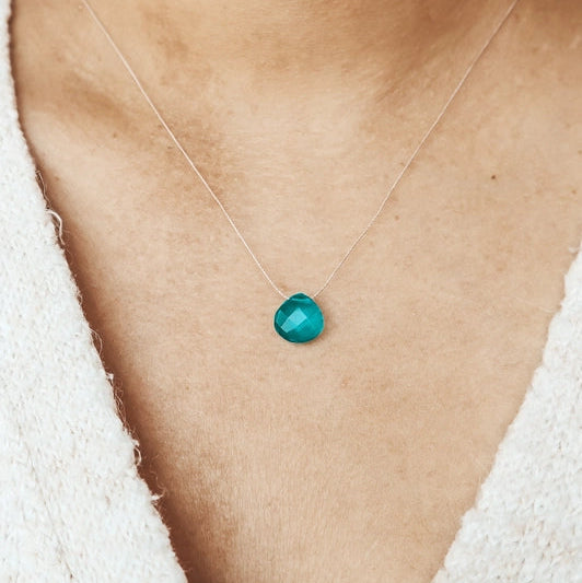 Silk Cord Necklace - Apatite