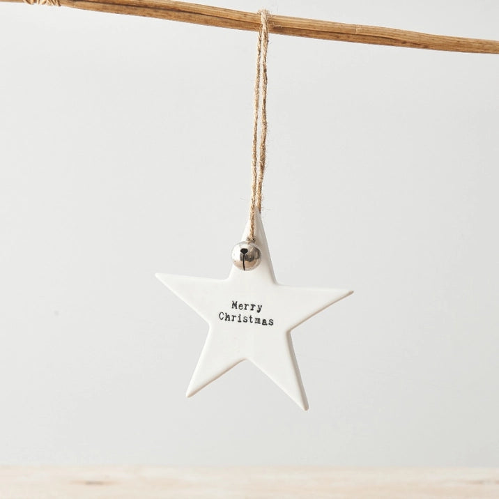 Hanging Star Decoration - Merry Christmas