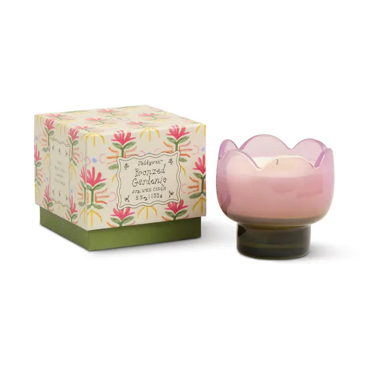 Paddywax Tulip Glass Candle - Bronzed Gardenia
