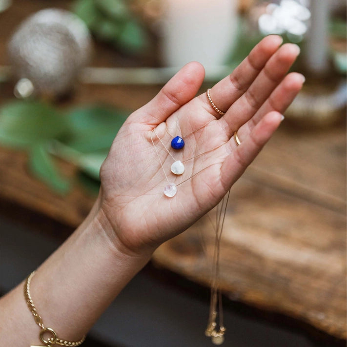 Fine Cord Gemstone Necklace - Lapis Lazuli