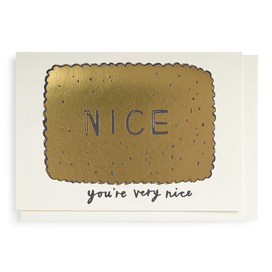 Archivist Greetings Card - You're Very Nice (Biscuit)