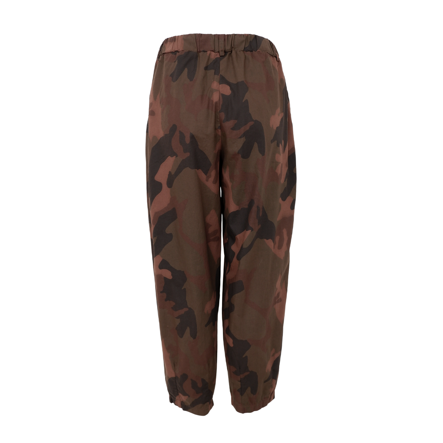 Abbie Barrel Trousers - Brown Camo