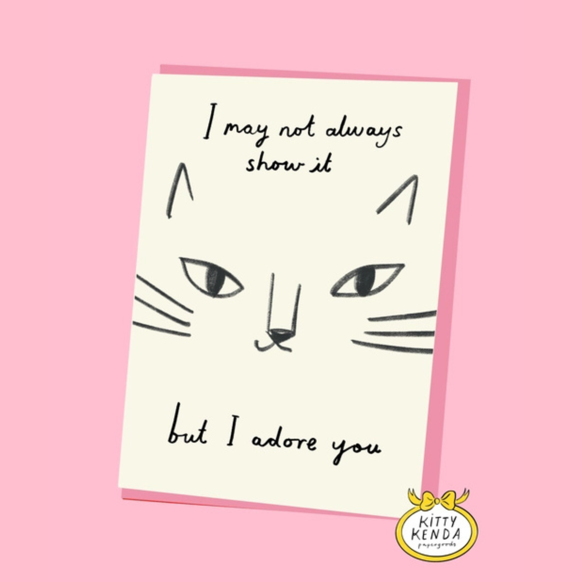 Greetings Card - Adore You Cat