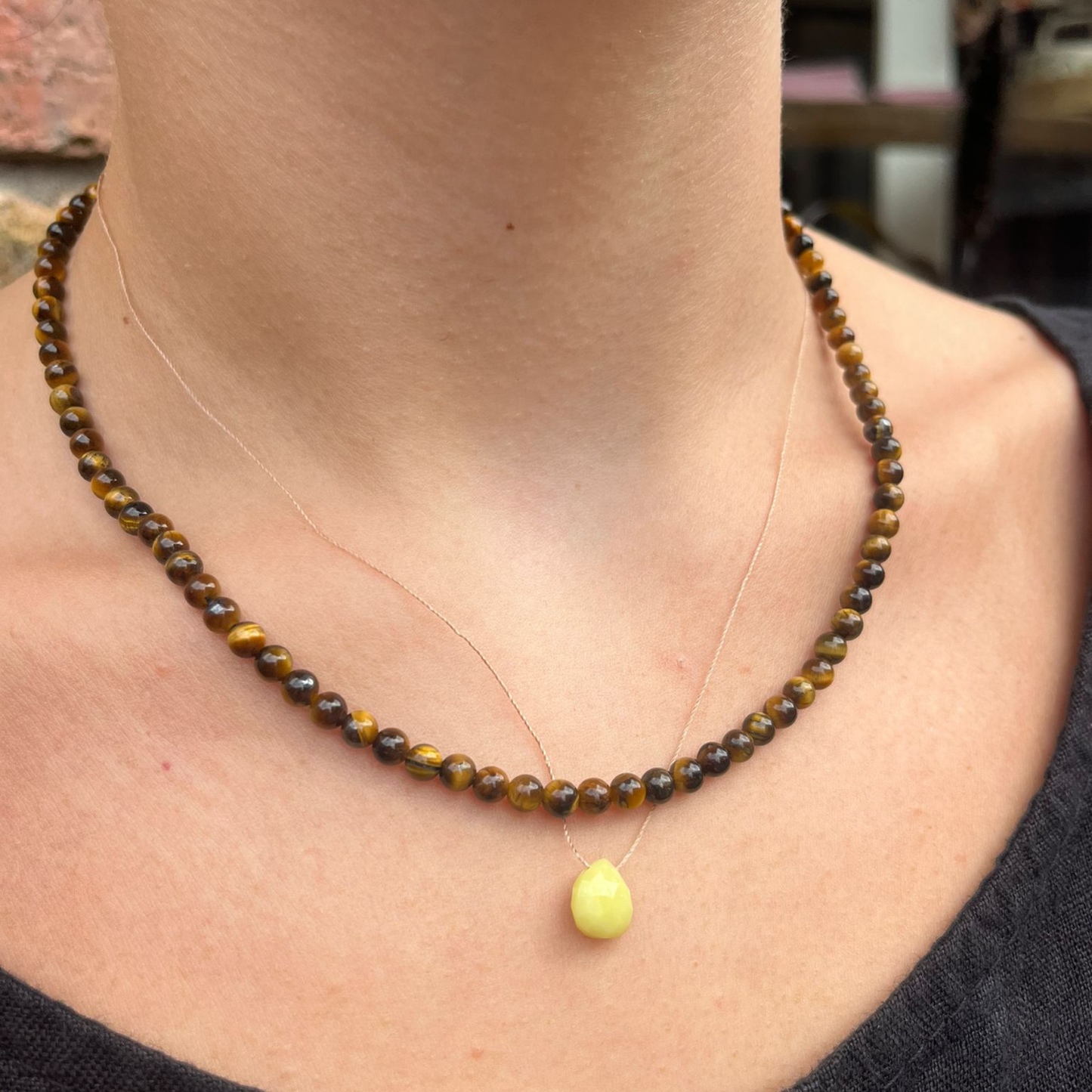 Āina Beaded Necklace - Tigers Eye