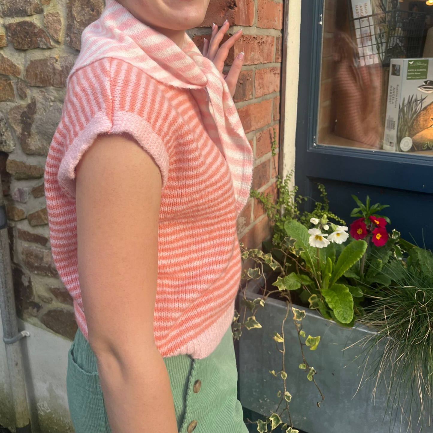 Alma Striped Vest - Pink