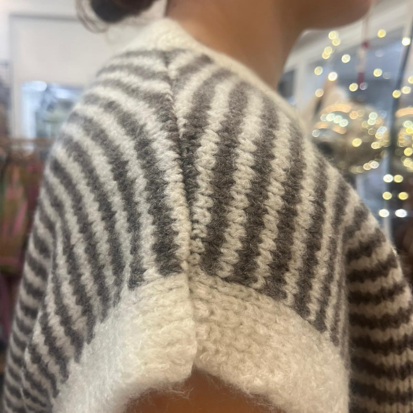 Alma Striped Vest - Cream