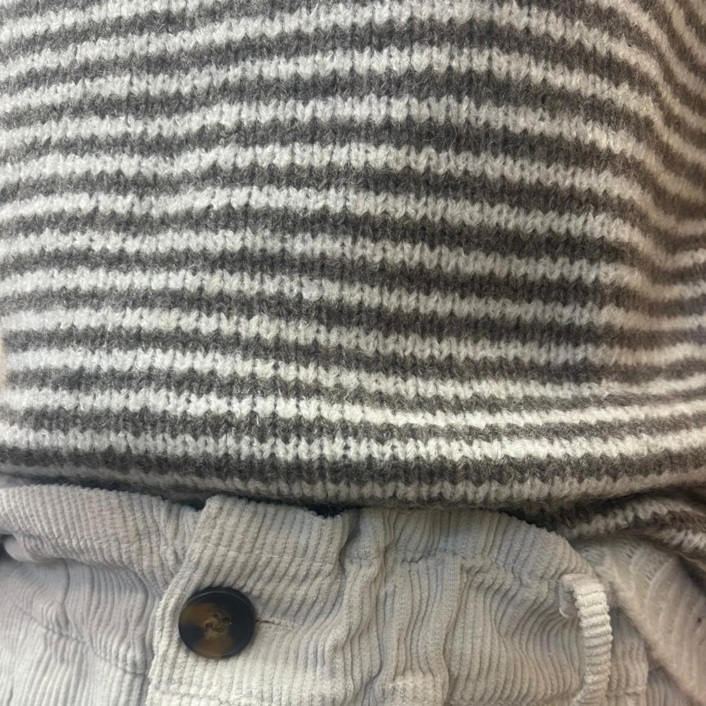 Alma Striped Vest - Cream