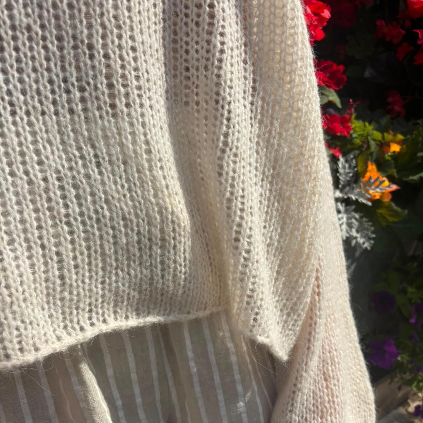 Alpaca Blend Fine Knit Jumper - Cream
