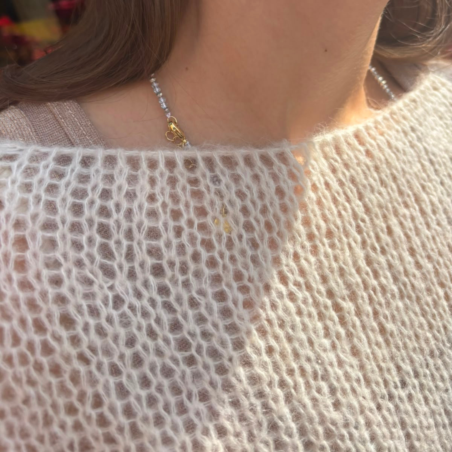 Alpaca Blend Fine Knit Jumper - Cream