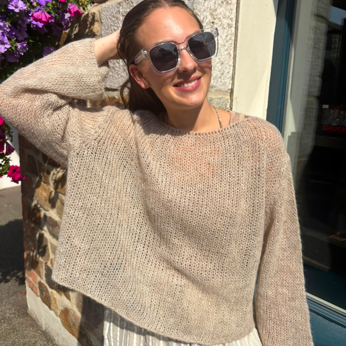Alpaca Blend Fine Knit Jumper - Latte