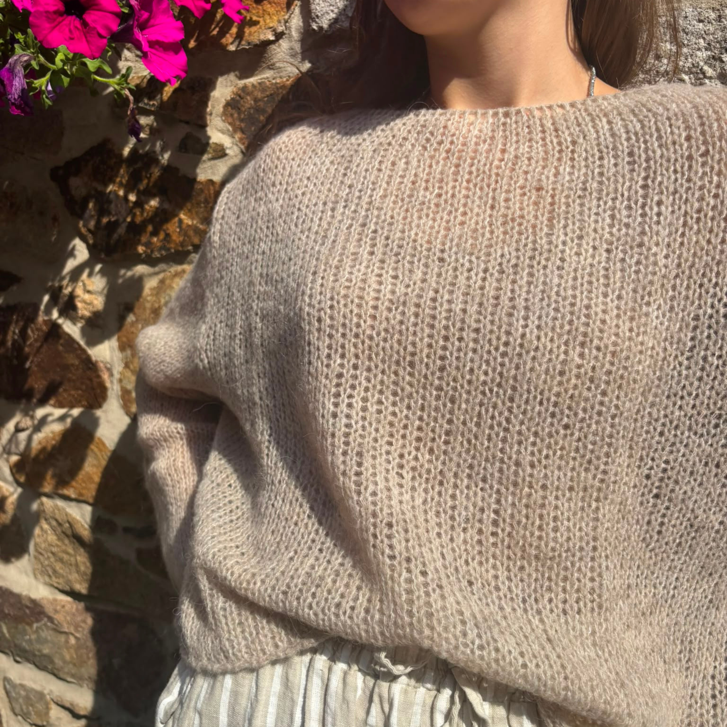 Alpaca Blend Fine Knit Jumper - Latte