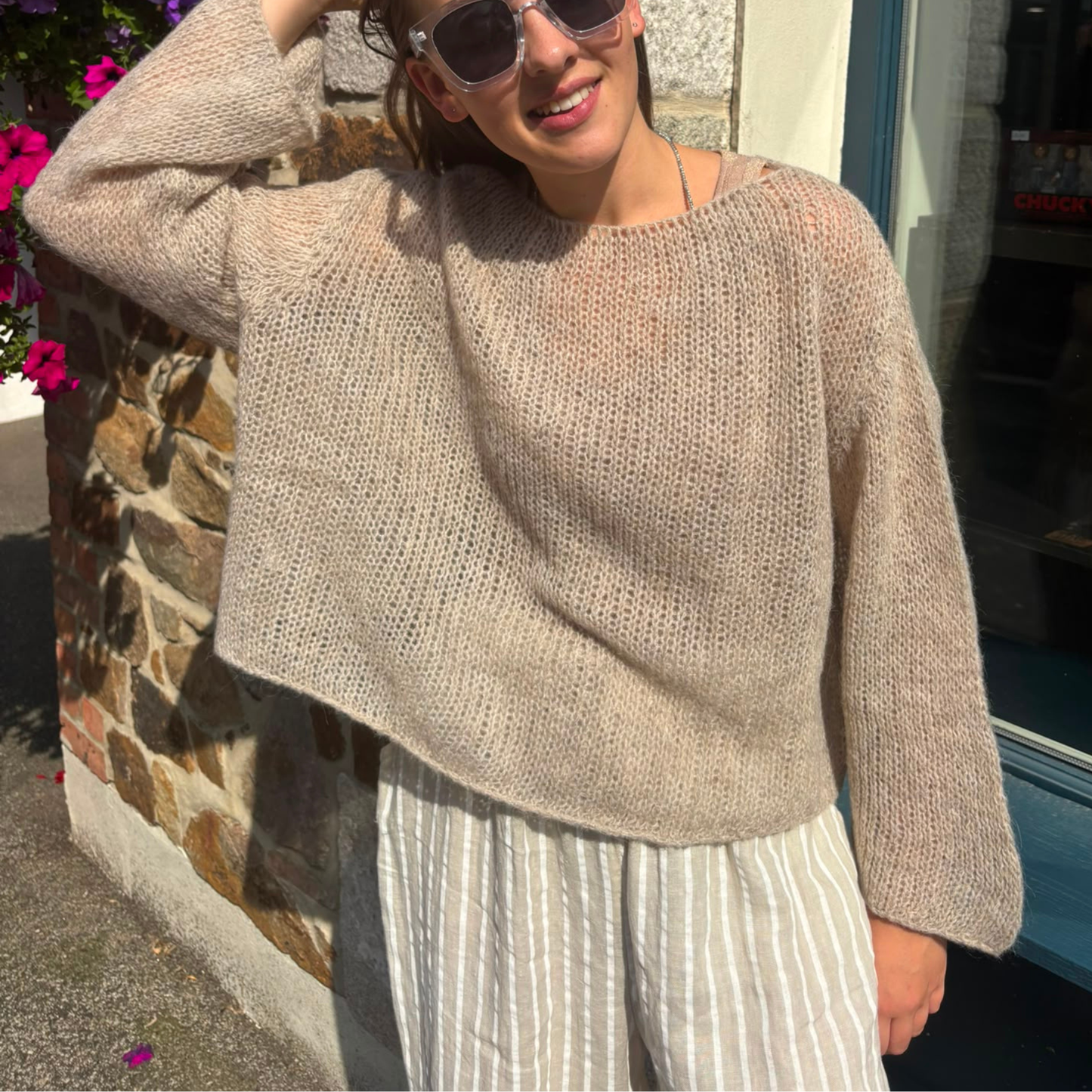 Alpaca Blend Fine Knit Jumper - Latte