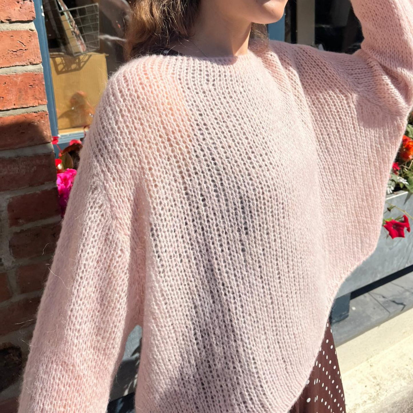 Alpaca Blend Fine Knit Jumper - Pink