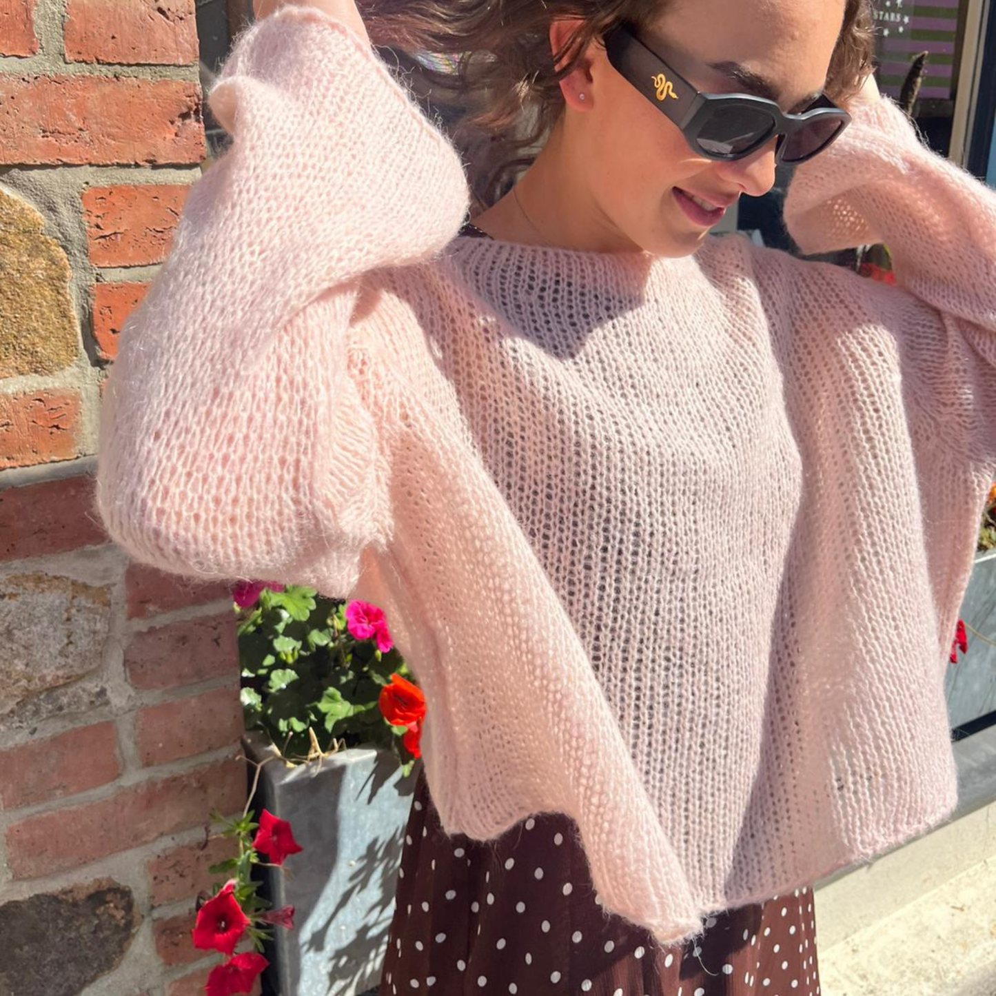 Alpaca Blend Fine Knit Jumper - Pink