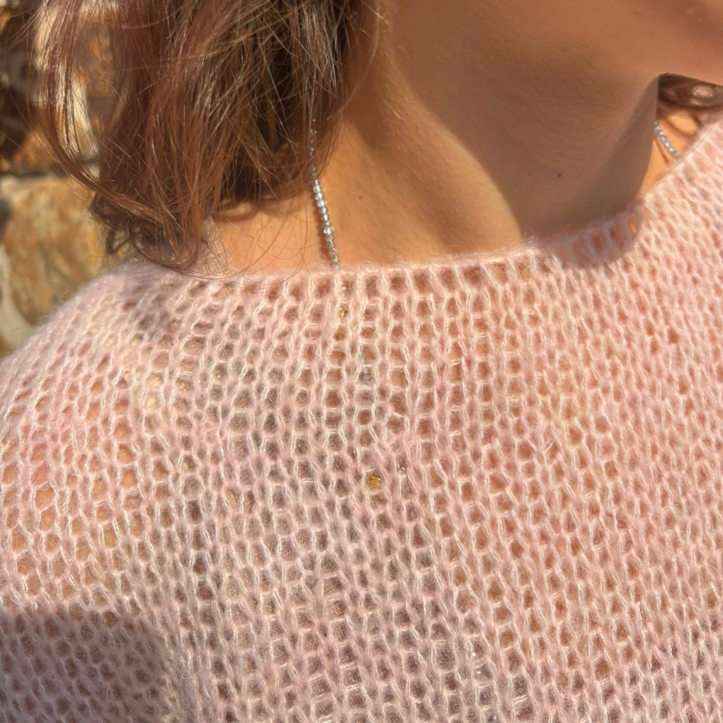 Alpaca Blend Fine Knit Jumper - Pink