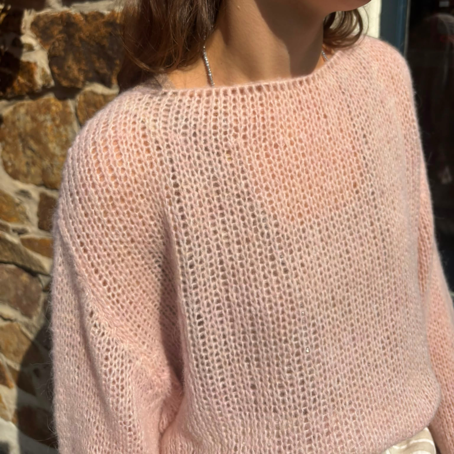 Alpaca Blend Fine Knit Jumper - Pink