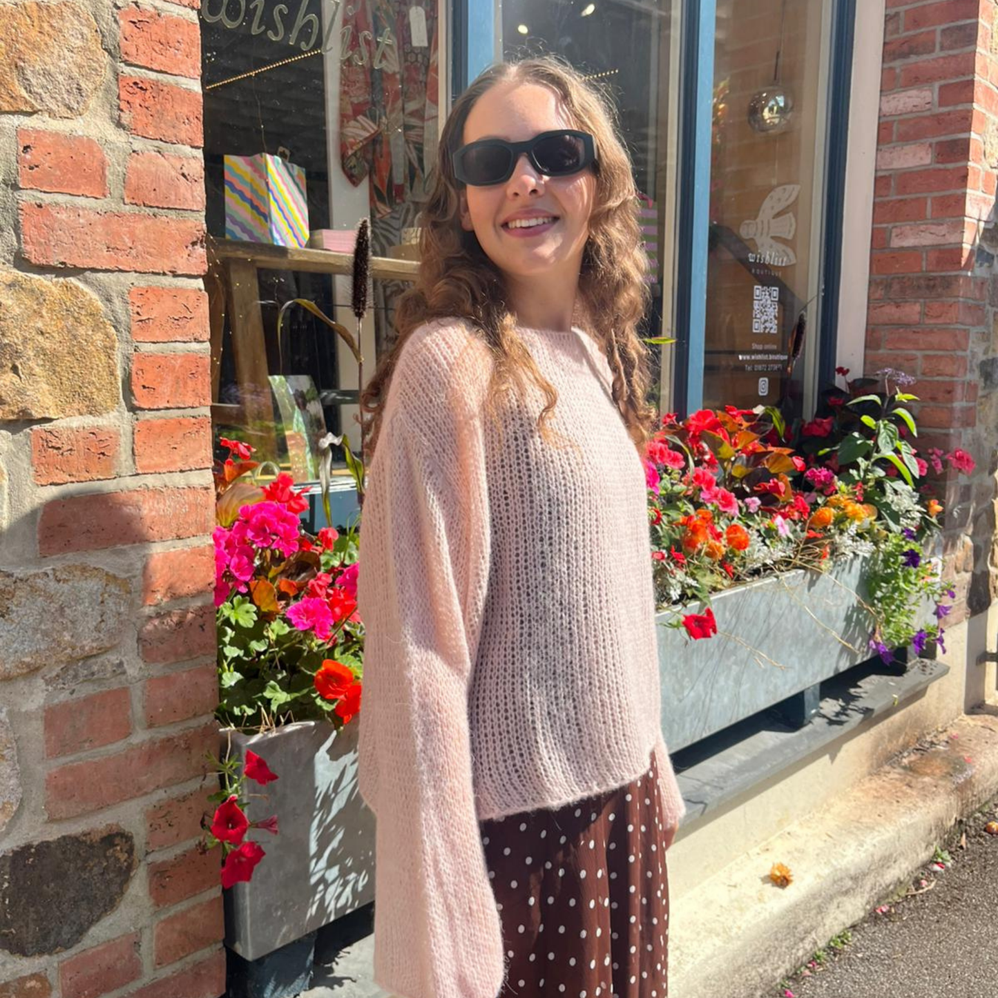 Alpaca Blend Fine Knit Jumper - Pink