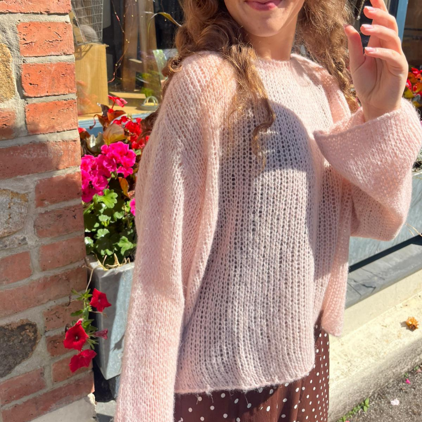 Alpaca Blend Fine Knit Jumper - Pink