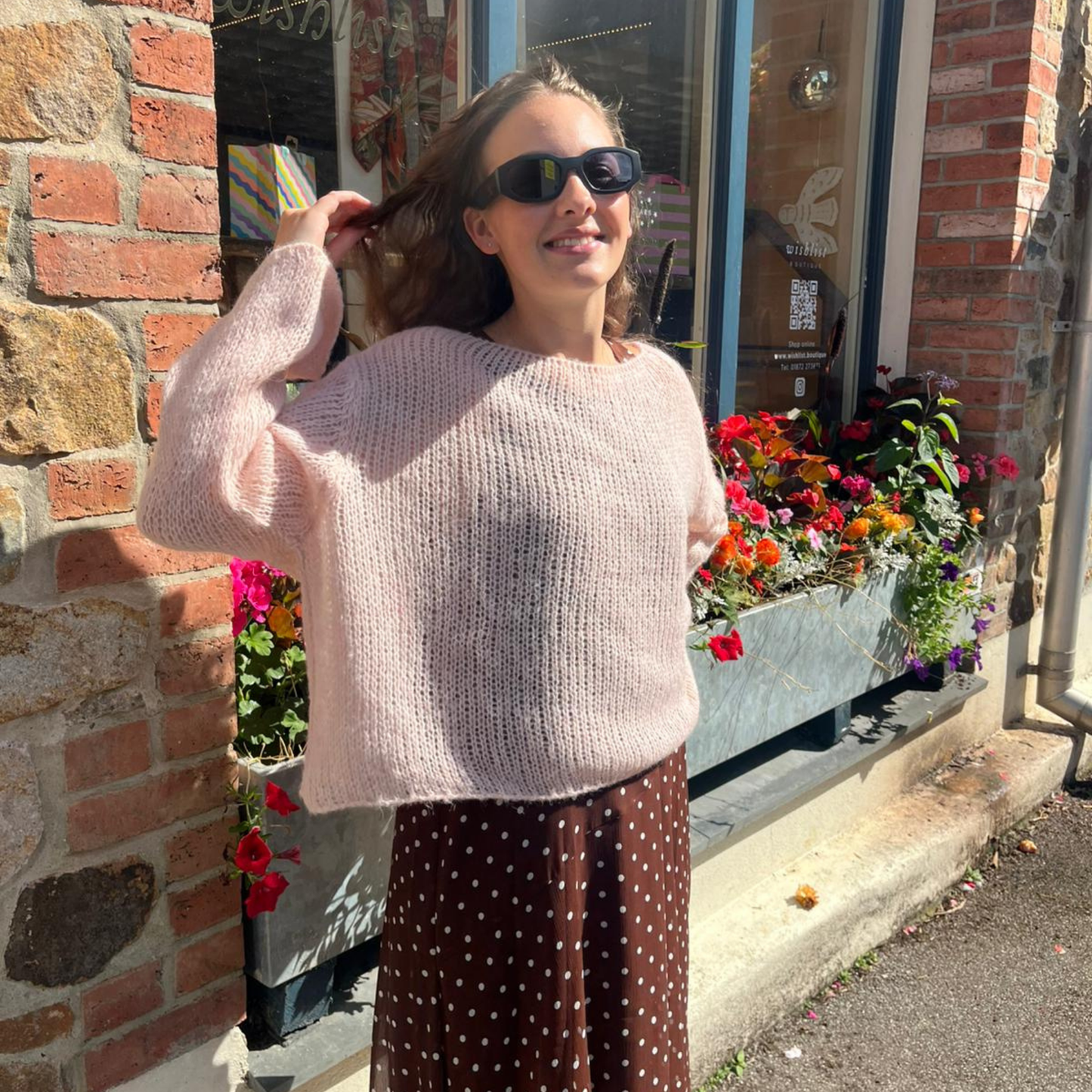 Alpaca Blend Fine Knit Jumper - Pink