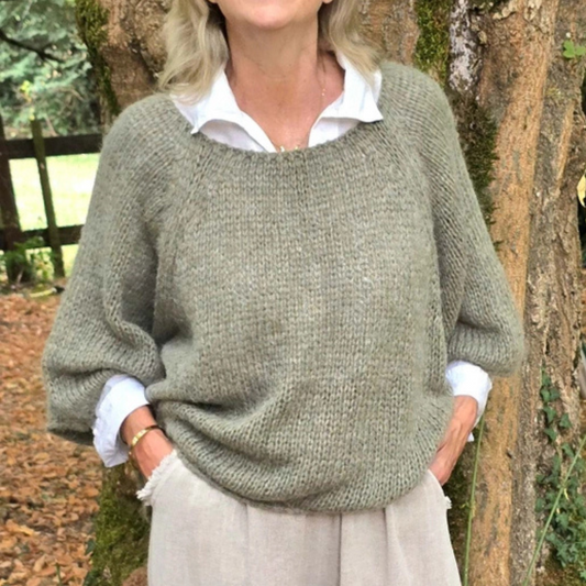 Alpaca Blend Jumper - Moss Green