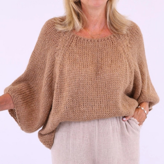 Alpaca Blend Jumper - Truffle