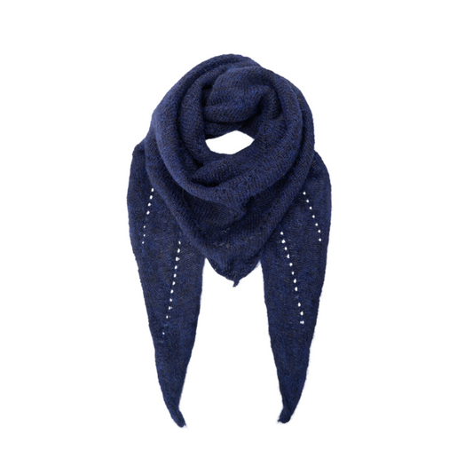 Alpaca Mini Scarf - Navy