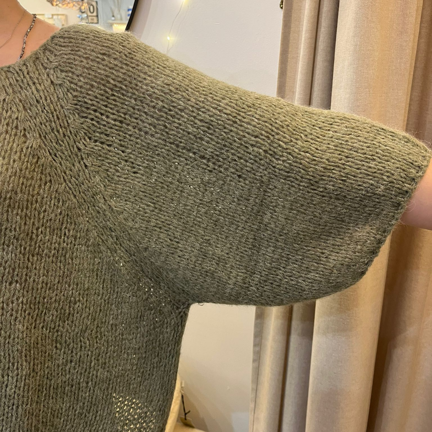 Alpaca Wool Blend Jumper - Moss Green