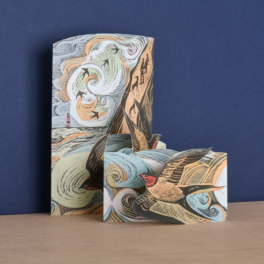 Greetings Card - Cornish Swallows