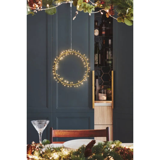 Aurora Light Up Wreath - Gold