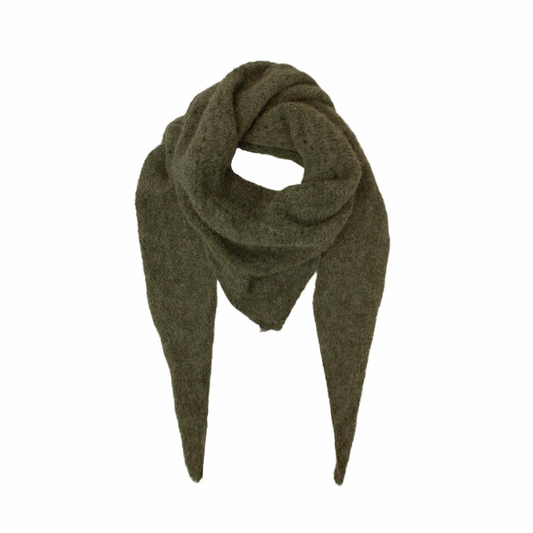 Alpaca Wool Blend Scarf - Dark Green