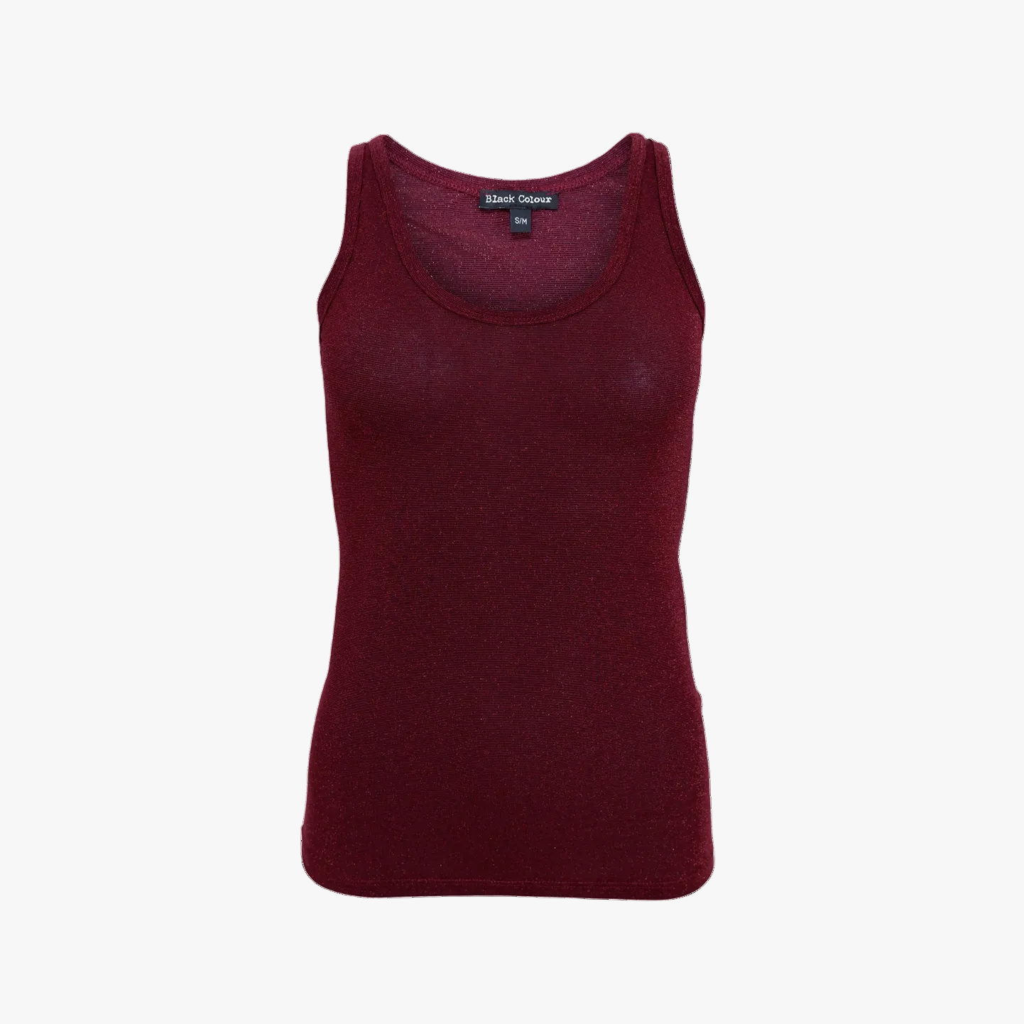 Faye Glitter Vest Top - Plum