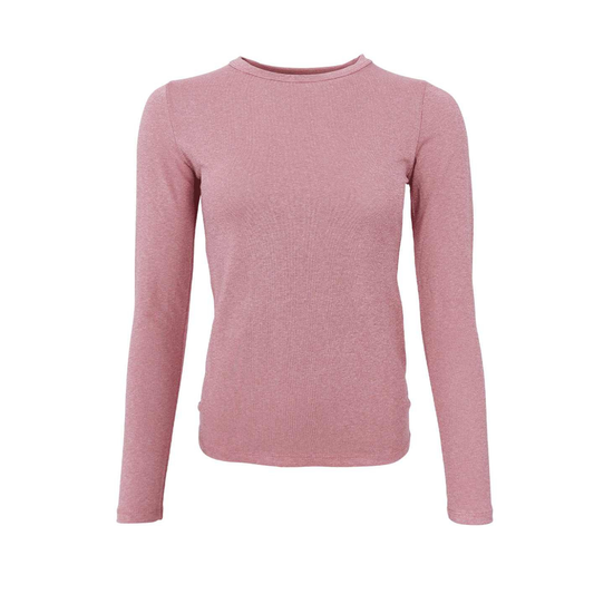 Faye Long Sleeve Top - Rose Shimmer