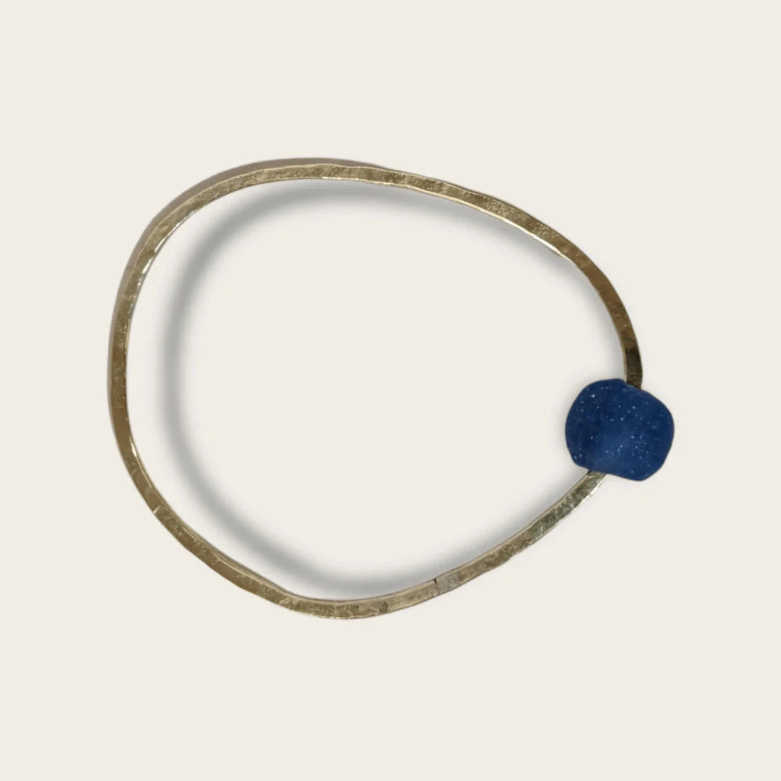 Brass Bangle with Bottle Bead