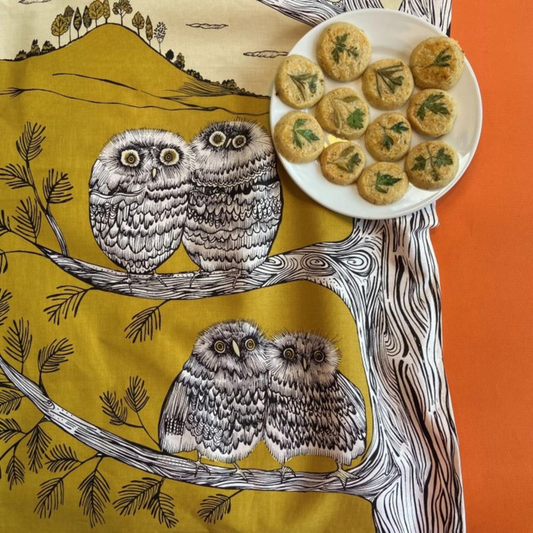 Illustrated Tea Towel - Baby Owl