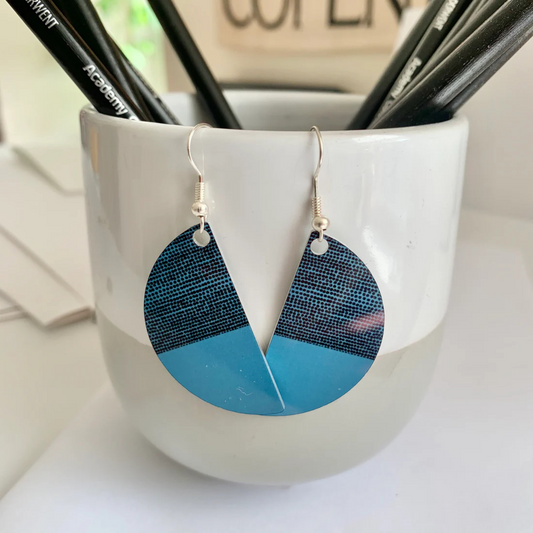 Jenni Douglas Drop Earrings - Teal Arc