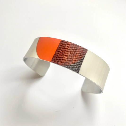 Jenni Douglas Balance Narrow Cuff Bangle - Orange Arc