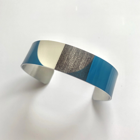 Jenni Douglas Balance Narrow Cuff Bangle - Teal Band