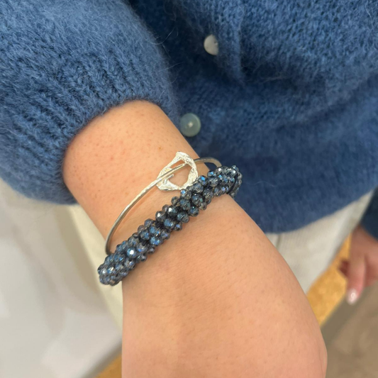 Beaded Sparkle Bracelet - Denim Blue