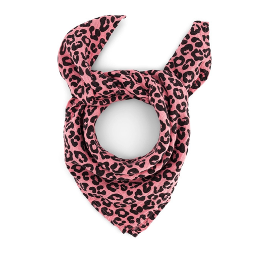 Square Scarf - Strawberry Leopard