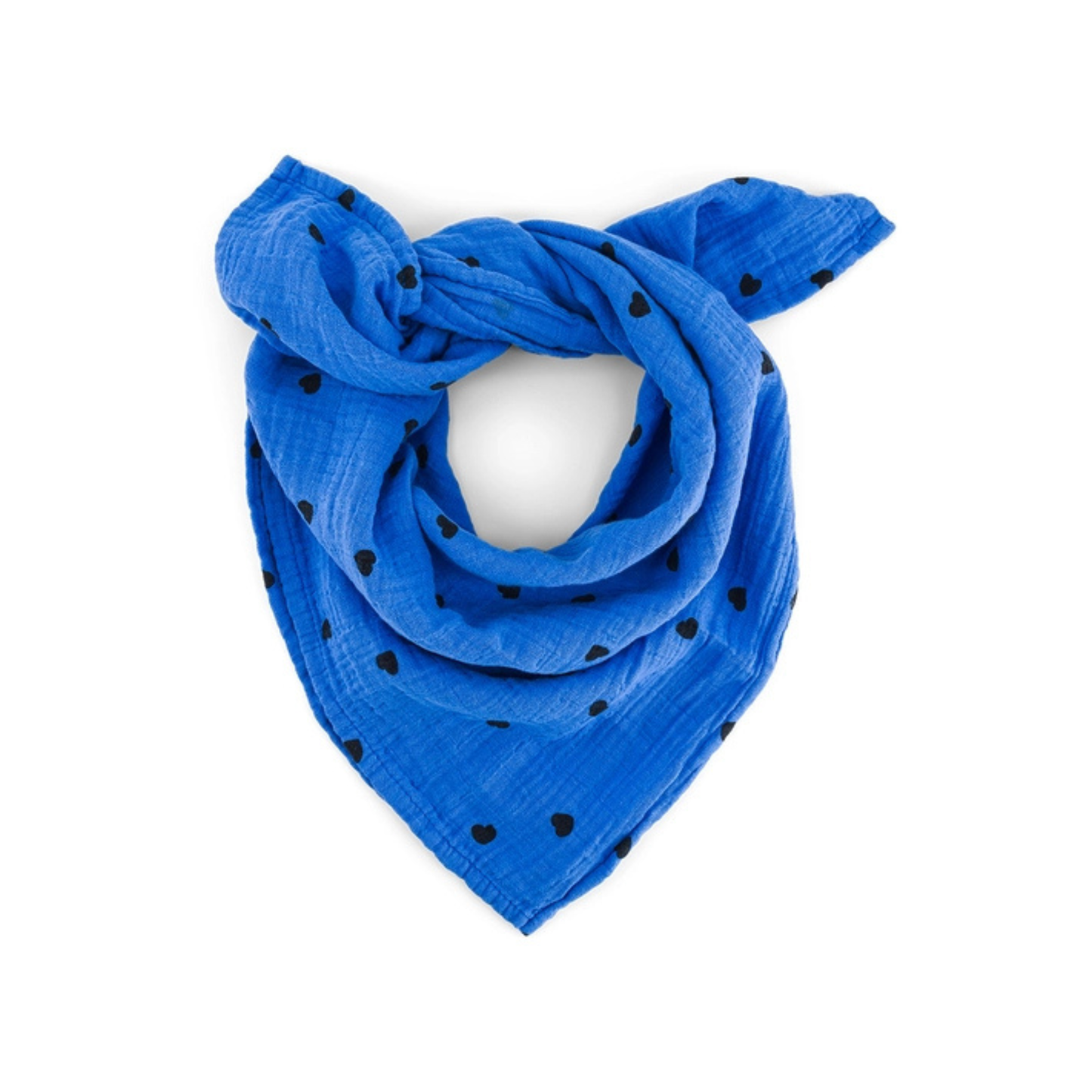 Square Scarf - Blue Hearts