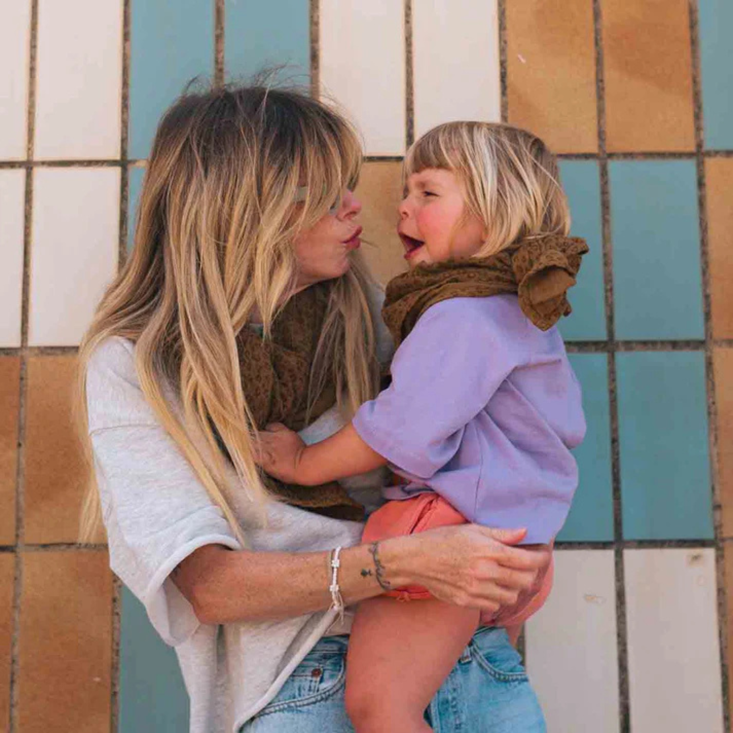 Square Scarf - Cumin Leopard