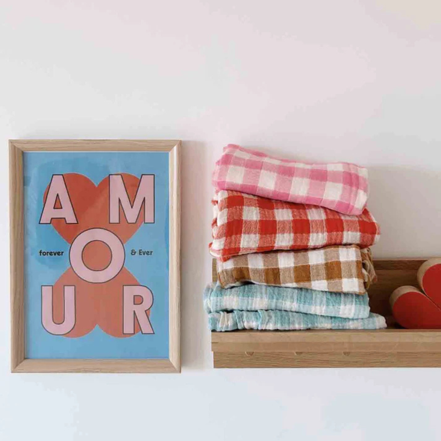 Square Scarf - Canal Blue Gingham Check