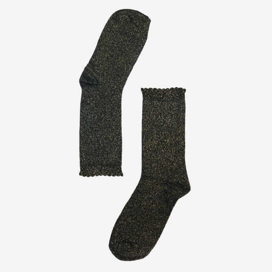 Glitter Socks - Black and Gold