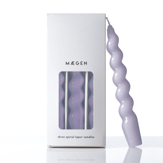 MAEGEN Spiral Taper Candles - Lilac