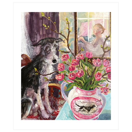 Greetings Card - Hilda and Tulips