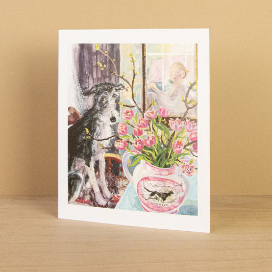Greetings Card - Hilda and Tulips