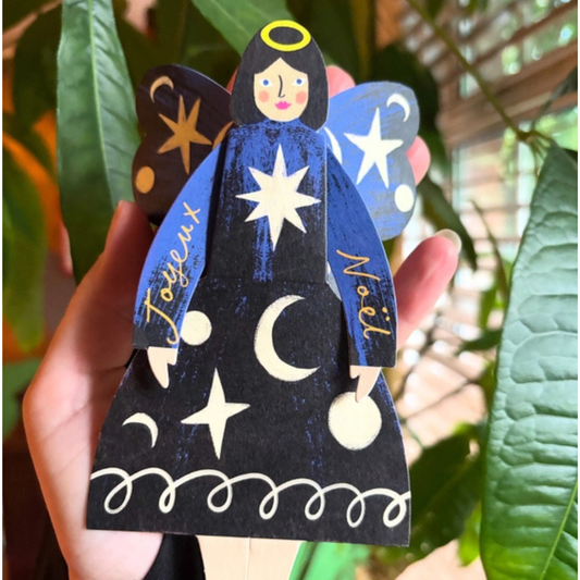 Greetings Card - Christmas Butterfly Woman