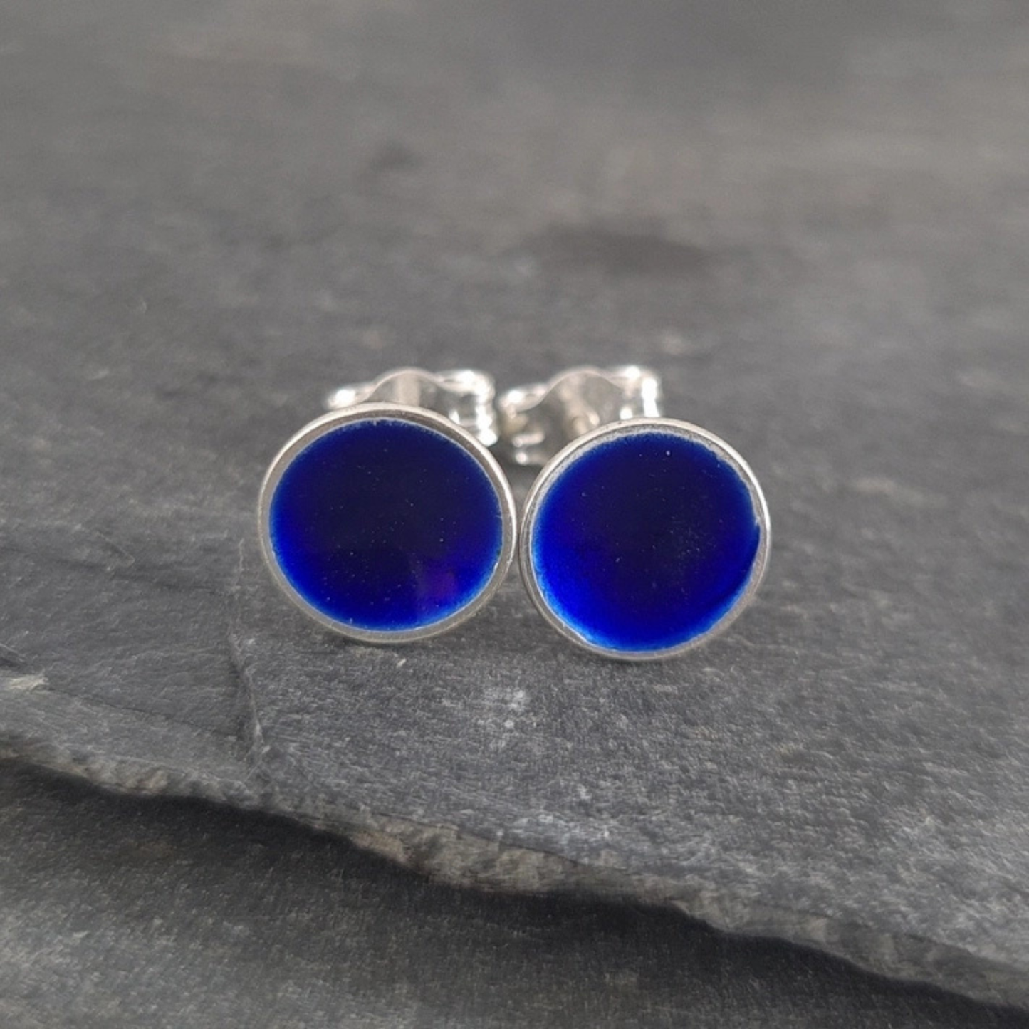 Enamelled Sterling Silver Stud Earrings
