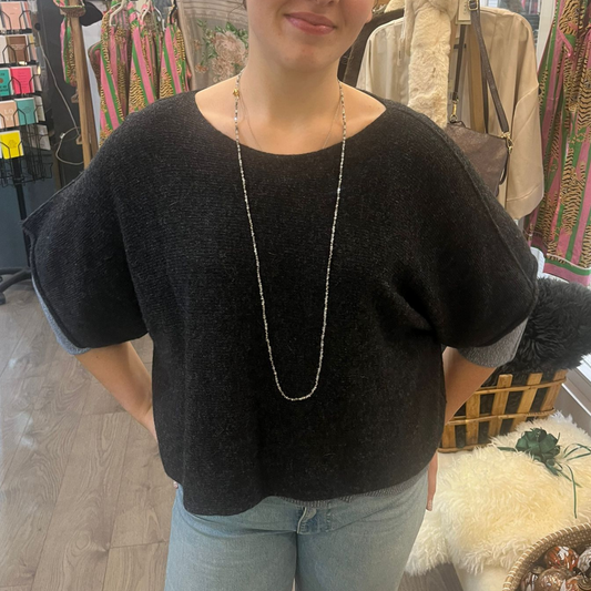 Cashmere Blend Short Tunic - Anthracite