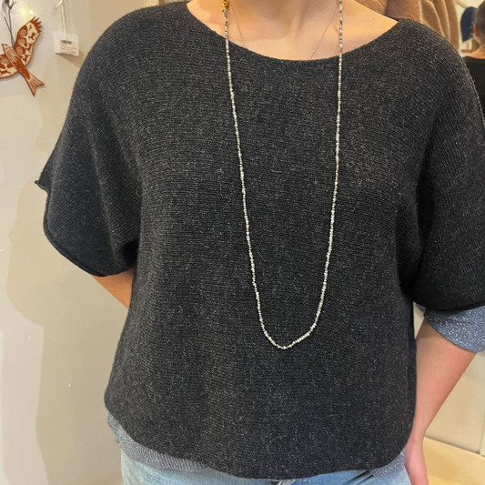 Cashmere Blend Short Tunic - Anthracite